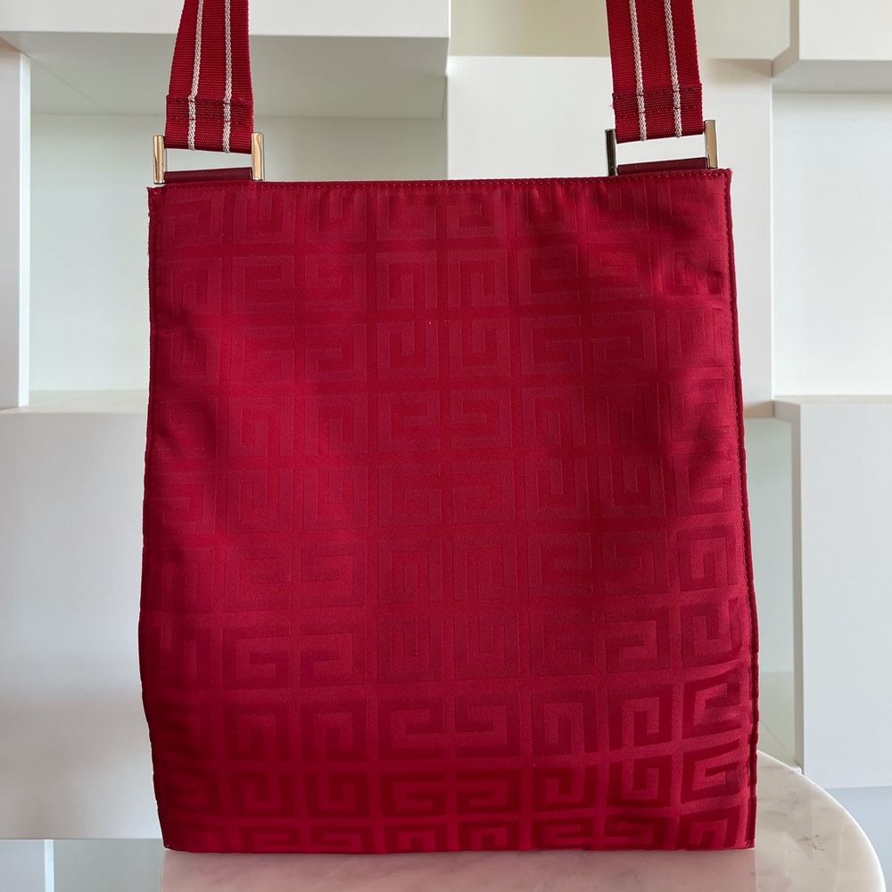 Givenchy | Authentic Red Logo Flat Crossbody | Li… - image 6